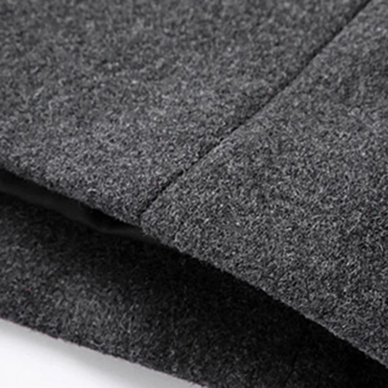 Puimentiua New Fashion Men Casual Solid Single Breasted Long Trench Standing collar Slim Fit Coat Males Spring Autumn