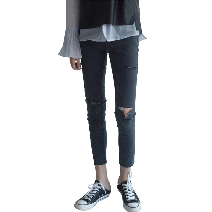 Stretch Jeans Female Denim Pants Slim Ripped Holes Pencil Pants Ladies Pantalon Femme Elastic High Waist Clothing For Women Stretch Jeans Female Denim Pants Slim Ripped Holes Pencil Pants Ladies Pantalon Femme Elastic High Waist Clothing For Women