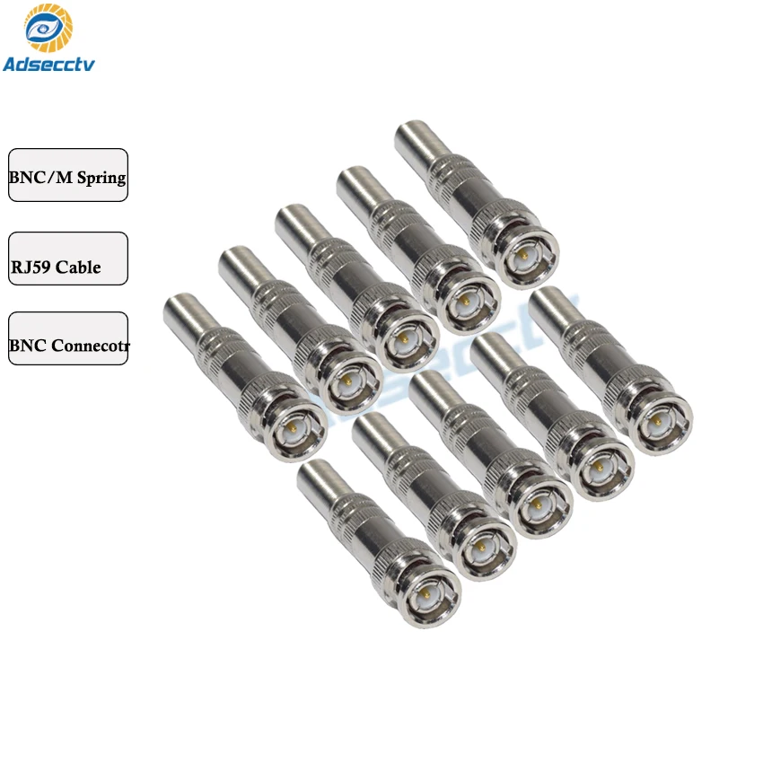 Видеонаблюдения аксессуар разъем BNC Мужской RG-59 для коаксиального кабеля 20 шт./лот