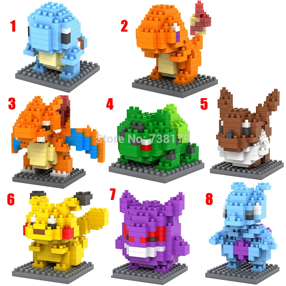 

1PC Seris 7.5CM LOZ Blocks Diamond Building Blocks Action Mini 3D Bricks Toys / learning Education Toys Pokemon Go