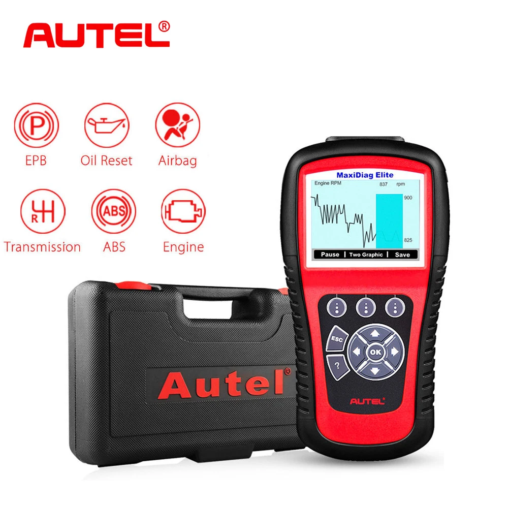 Autel MD802 OBD2 Automotive Transmission Engine ABS SRS Reset Diagnostic Scanner