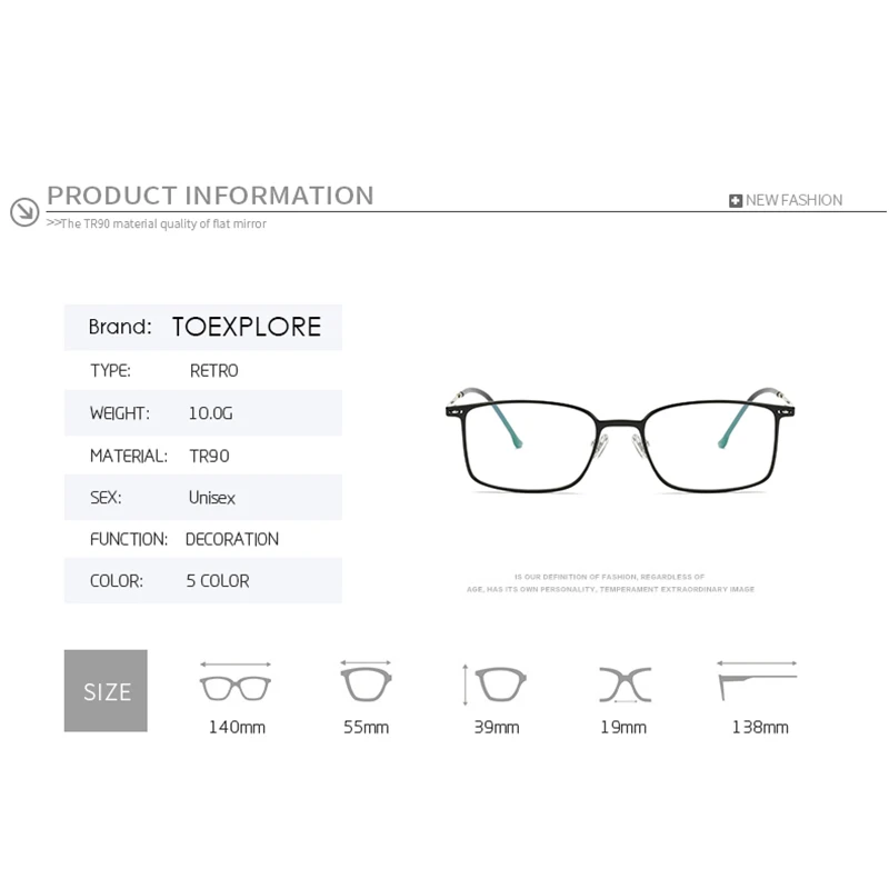 TOEXPLORE ore модные очки для мужчин для женщин рамка Винтаж ретро-очки TR90 оправа оптические очки для чтения миопическая линза брендовый дизайнер