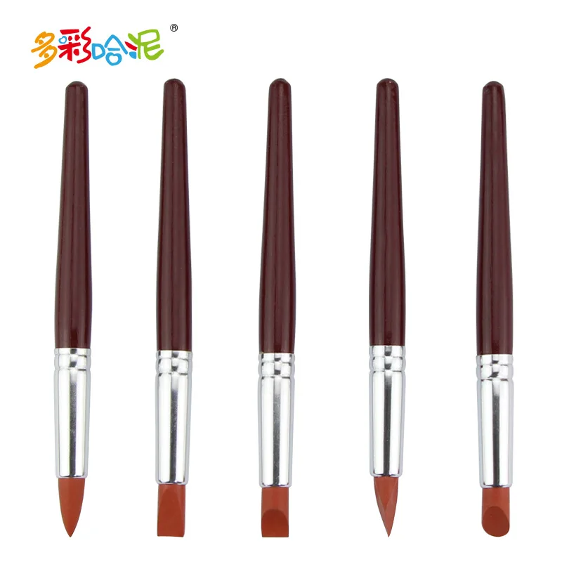5Pcs/Set Rubber Pens Clay Tools Soft Baking Fimo Polymer DIY Art Manual Handmade Oven Bake Purple Plasticine Artist Educational | Дом и сад