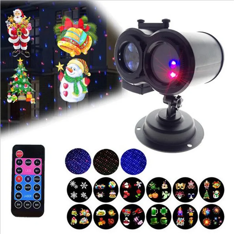 

12 Pattern Outdoor waterproof led Christmas lights snowflake projection lawn lamp water wave Projector Halloween Christmas Decor