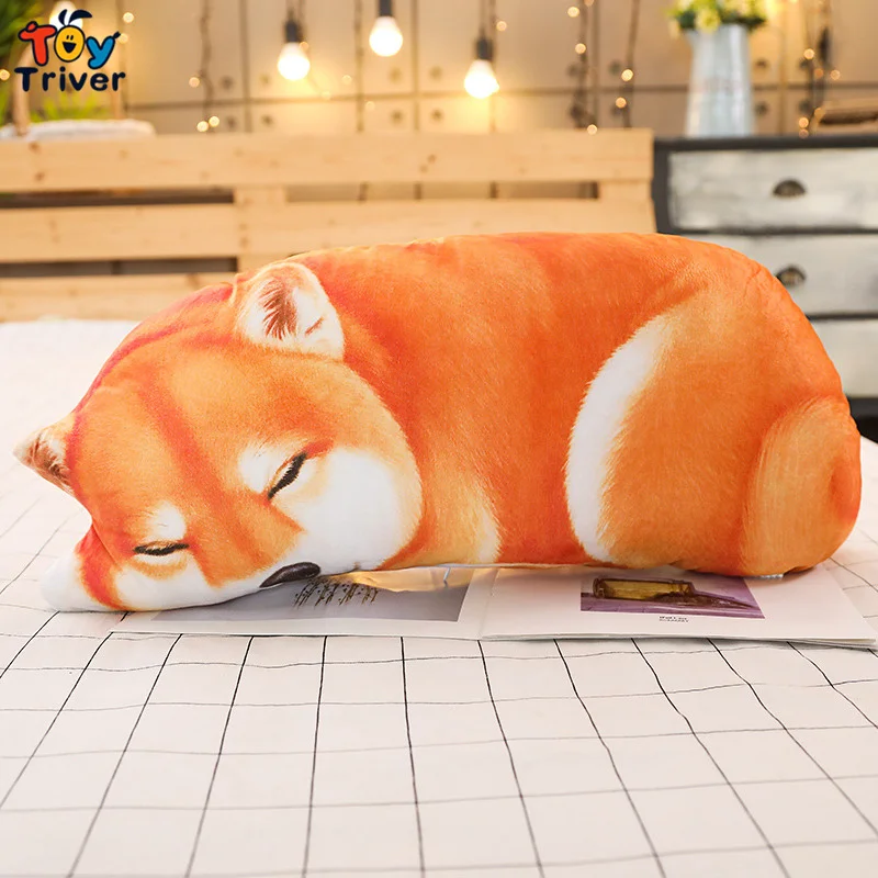 Кошка Китти Хаски Шиба ину плюшевая игрушка мягкая кукла подушка декоративная подушка для дома аппетитная кукла подарок на день рождения Прямая - Цвет: shiba inu