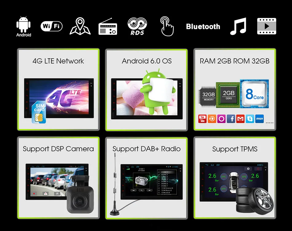 Clearance 4G LTE Android 8.1 Octa Core Quad Core 4G SIM LTE Universal Car Radio Double 2 din 2din Stereo Player GPS 2GB RAM 16GB/32GB ROM 21 Clearance 4G LTE Android 8.1 Octa Core Quad Core 4G SIM LTE Universal Car Radio Double 2 din 2din Stereo Player GPS 2GB RAM 16GB/32GB ROM 21