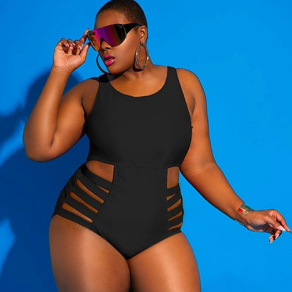 plus size swimsuit bandage 010