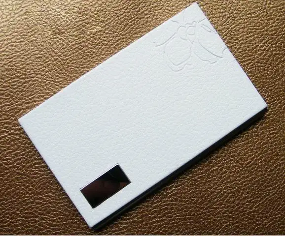 

Men&Women's Metal Stainless Steel&Pu Leather Business Name Card Case Box Holder With Flower,Christmas Holiday Gifts,TNCH032