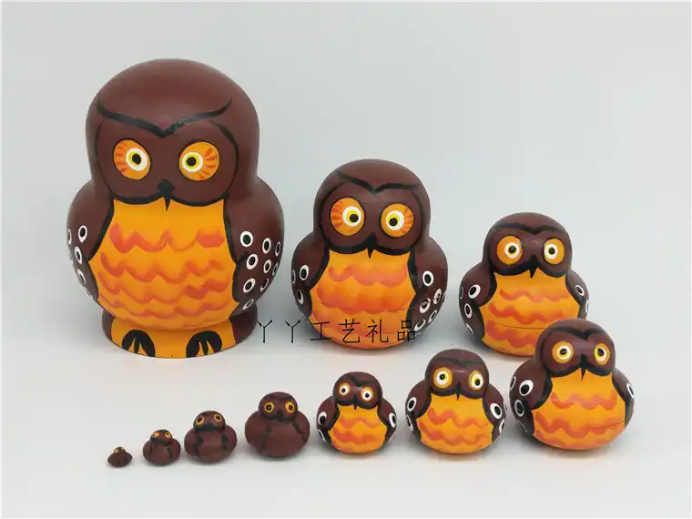 owl russian dolls