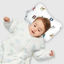 Cute Cartoon Baby Pillow Newborn Prevent Flat Head Soft Pillows Baby Kamer Babies Functional Accessories for Infant Sleeping lokyee 6119 cute bear pattern infant baby avoid flat position pillow light ivory