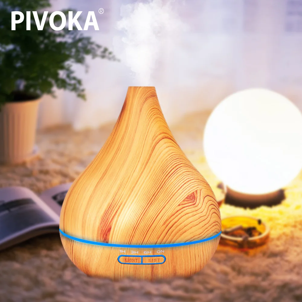 PIVOKA 400 мл тихий ультразвуковой увлажнитель воздуха классический стиль текстура
