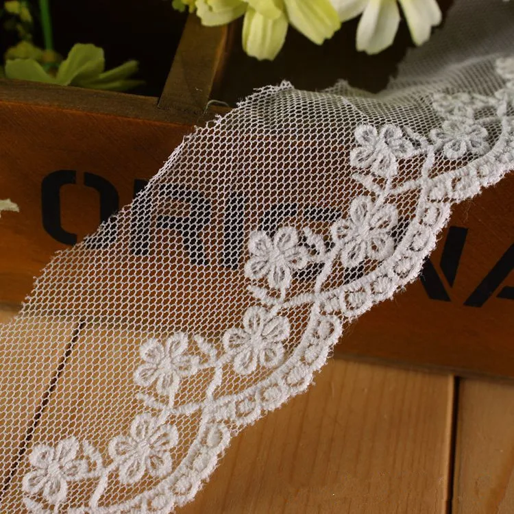 free shipping Exquisite mesh cloth lace edge 4.5CM unilateral three