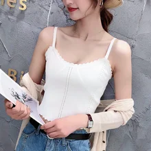 Новые летние пикантные вязать камзол Женская одежда короткая заметка живот; пупок тонкий корпус внутри первоклассника