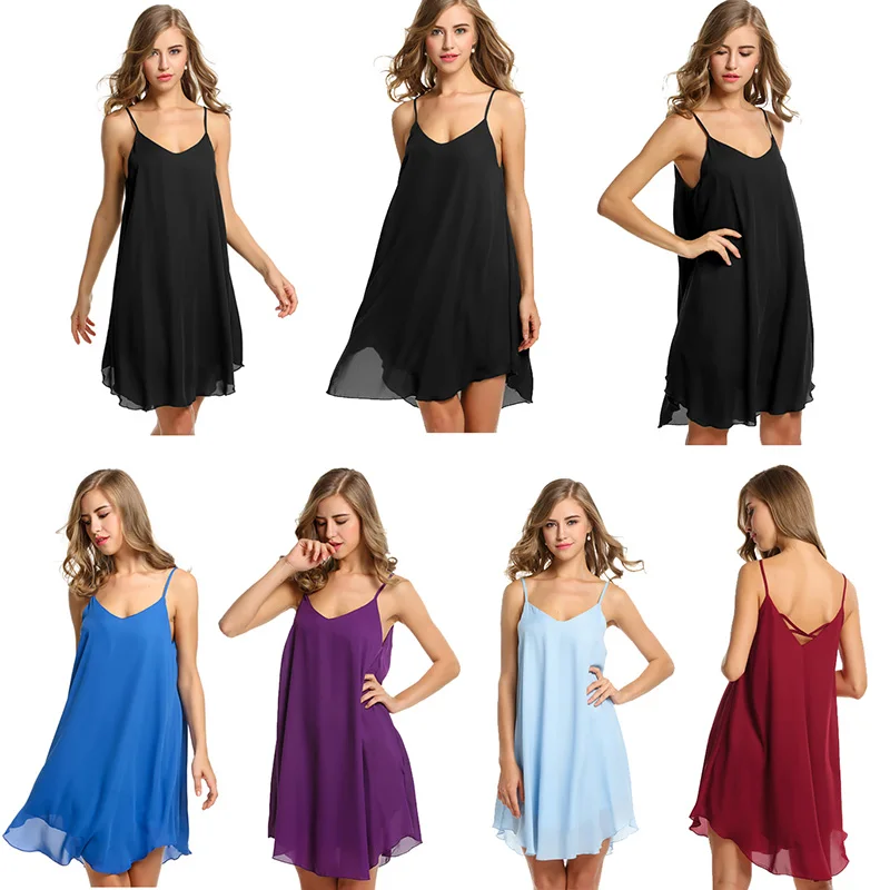 

European and American Style Design Chiffon Sundress Skirt Sexy Cross Loose Maternity Dress Fashion Mom Breastfeeding Clothes