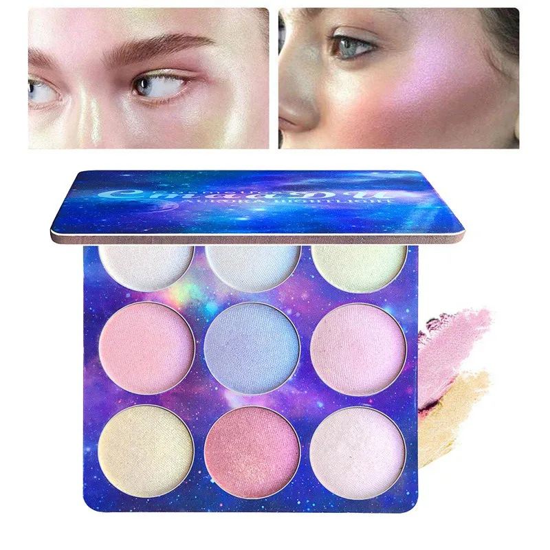 Buy 9 Color Shimmer Highlight Palette Highlight