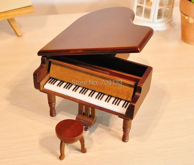 Античная Винтаж ветер деревянная музыкальная шкатулка Пианино Играть Lilium Elfen Lied, различные Цвет доступны