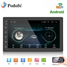 Podofo 2 din Android Autoradio Multimedia MP5 Lettore di Navigazione di GPS Wifi 7 “Universale Autoradio Bluetooth FM Audio Stereo USB