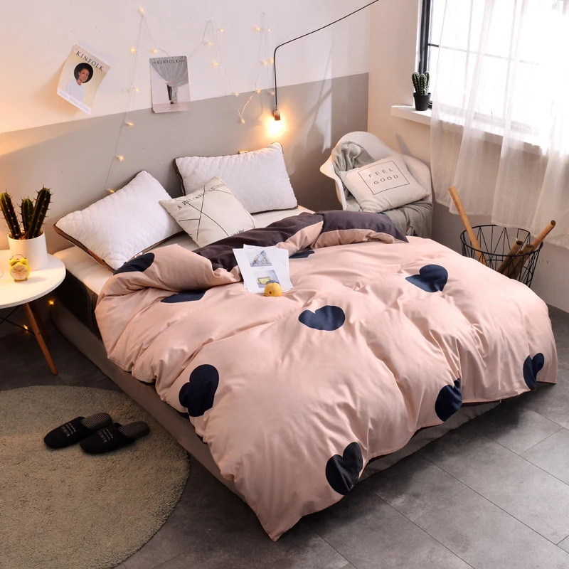 

High Quality Skin Care Cotton Duvet Cover 1pc Comforter/Quilt/Blanket Case with Zipper Twin Full Queen King Size Free Shipping