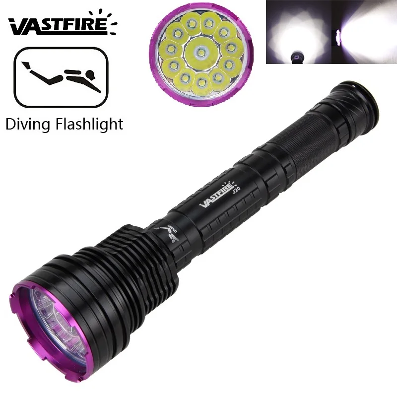 

Free Shipping Tactical Waterproof Flashlight 20000LM 12X XM-L T6 LED Diving Flashlight