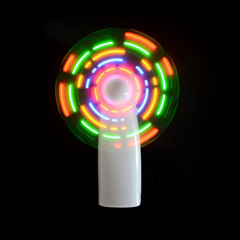 Mini USB Light Up Handheld Fan Gadgets Flashing I Love You LED Cooler