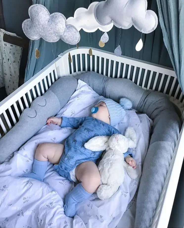 

Newborn Baby Bed Bumper 185cm Infant Bed Crib Protection Kid Baby Bedding Accessories Children Crocodile Pillow Toddler Room Toy