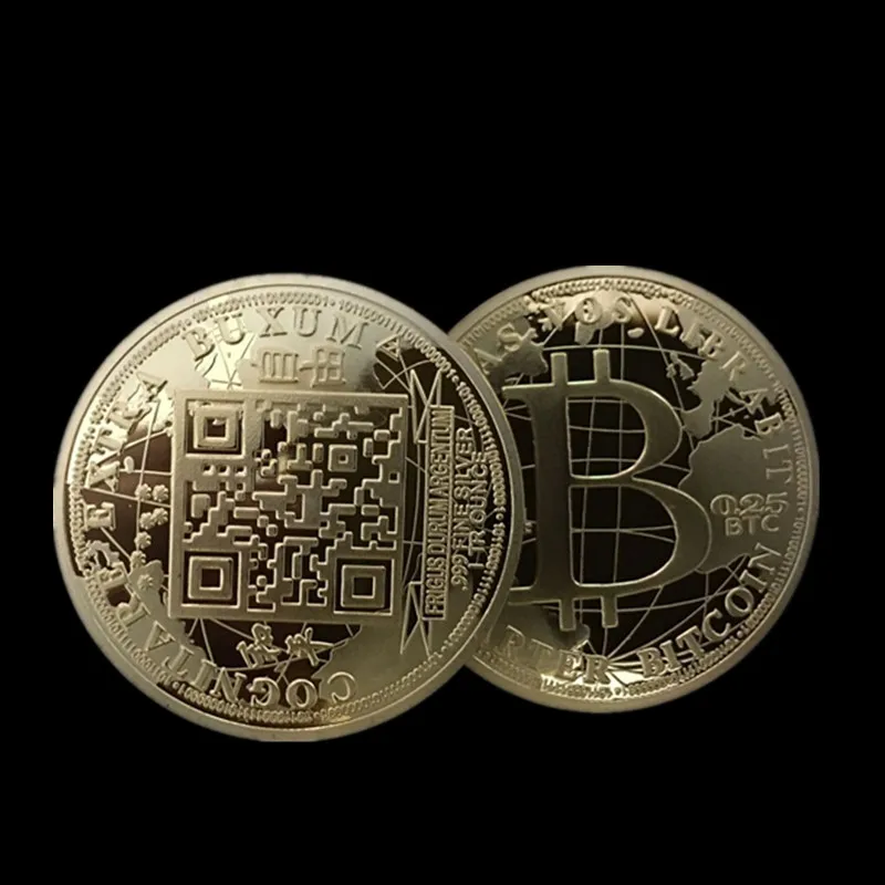 5 шт. Классическая интернет тема мир Биткоин QR два размера код настоящий