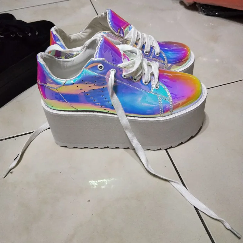 High Heels Platform Shoes Women New 2018 Spring Autumn Arrival Designer Fashion Creepers Young Ladies Girls Wedges Pumps Shoes (15)