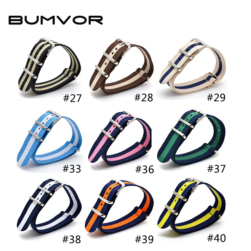 Wholesale 18 mm Multi Color Sky Blue Army Sports nato fabric Nylon watchband Strap Accessories Bands Buckle belt 18mm for Watch Wholesale 18 mm Multi Color Sky Blue Army Sports nato fabric Nylon watchband Strap Accessories Bands Buckle belt 18mm for Watch