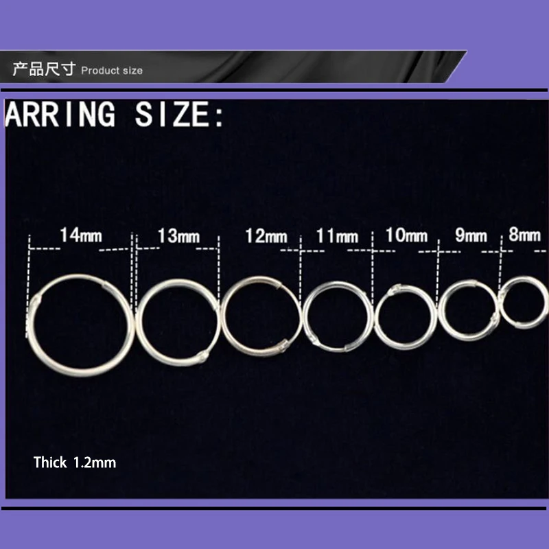 

925 Sterling Silver Simple Ear Bone Hoop Earrings Small Hoop Earrings For Women Ear Bone Buckle Round Circle Earrings Hoops
