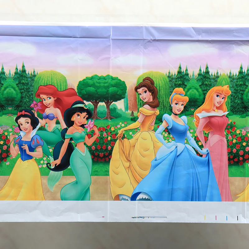 1pcs Disney Princess series theme table cover Party Supplies Disposable Tablecloth Kids Birthday Party Decoration 108x180cm