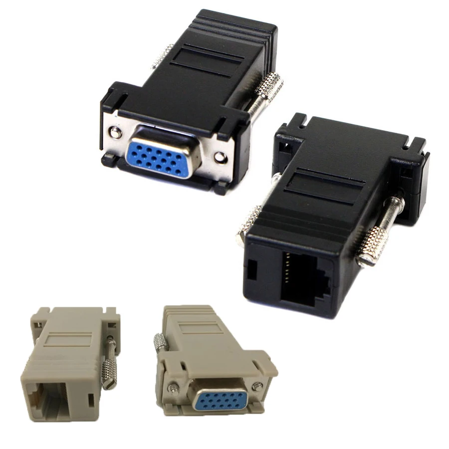 VGA Extender Adapter Female to Lan Cat5 Cat5e/6 RJ45 Female