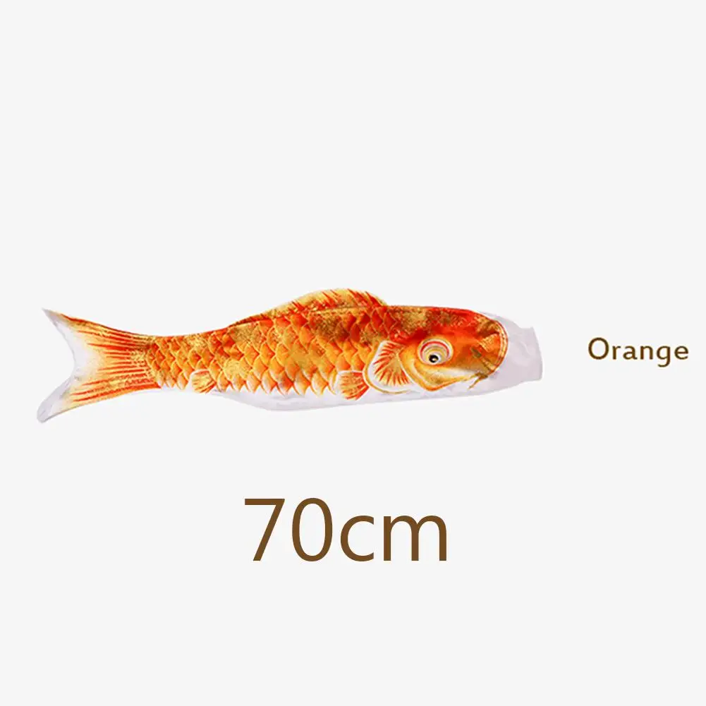 3D горячее тиснение Карп баннер японский ресторан Карп спрей Windsock стример мультфильм красочные рыбы флаг Koinobori воздушный змей - Цвет: Orange 70cm