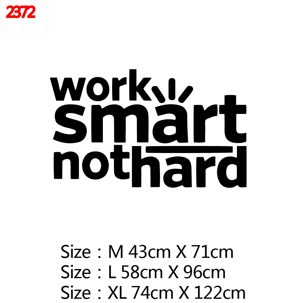Наклейки на стену Work Smart Not Hard Office ПВХ материал|Наклейки стену| |