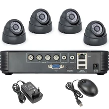 4CH H.264 DVR 4 шт. HD 2000TVL Поддержка приложения в режиме реального времени наружные Купольные Камеры видеонаблюдения видео DVR комплекты системы видеонаблюдения