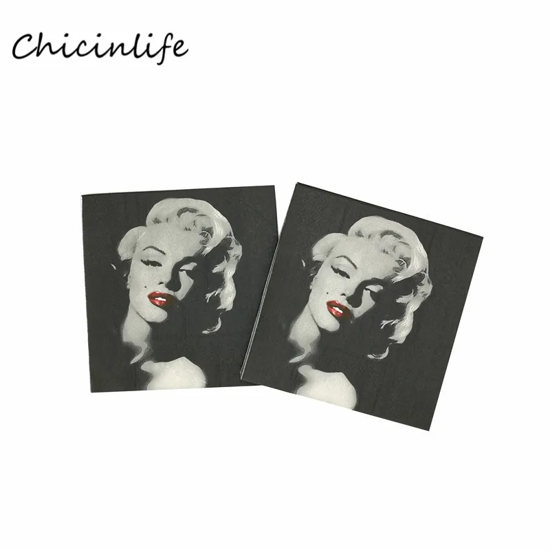 Chicinlife 20pcs Lot Marilyn Monroe Decoupage Tissue Birthday New