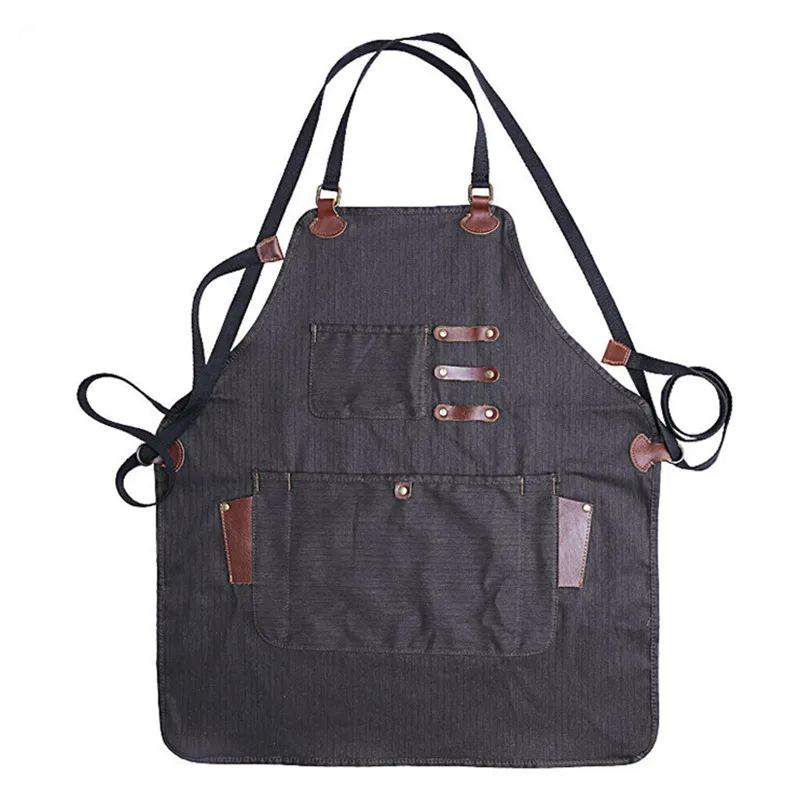 Canvas Apron Crossback Cotton Straps E6-1