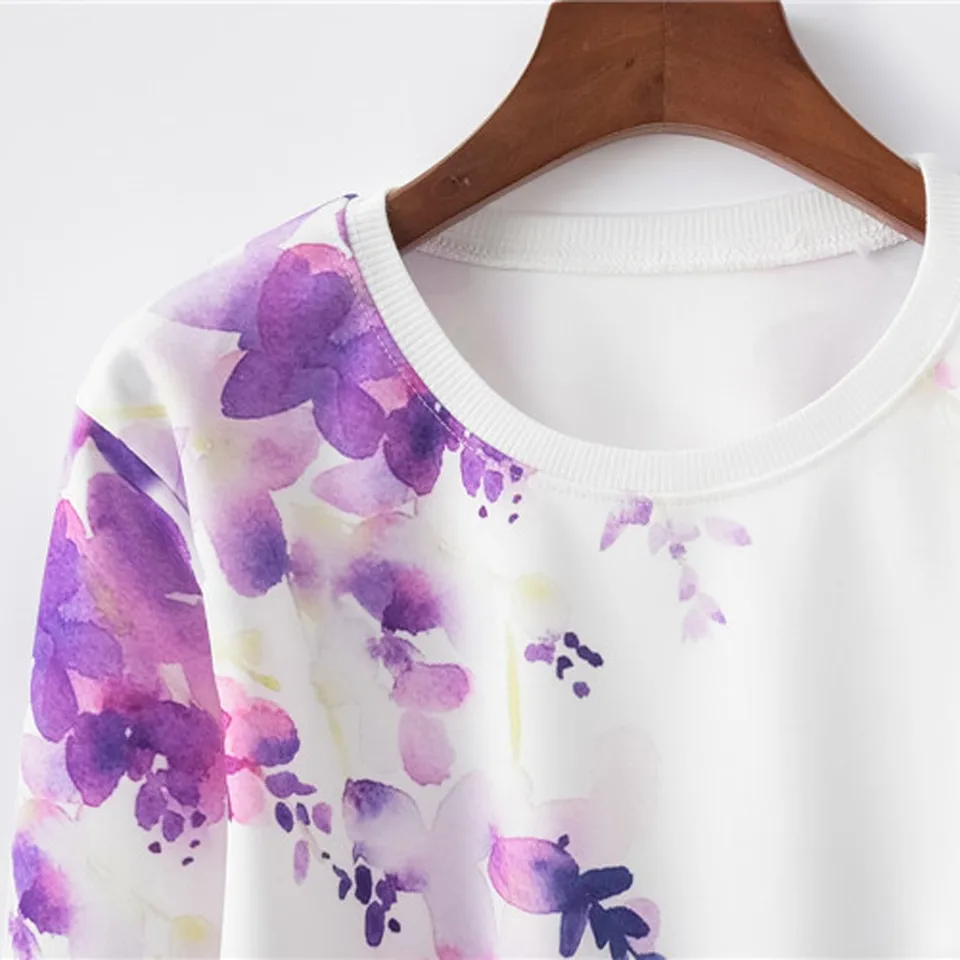 Mujer Moda Casual O Cuello Con Capucha Impreso Corto Sudadera