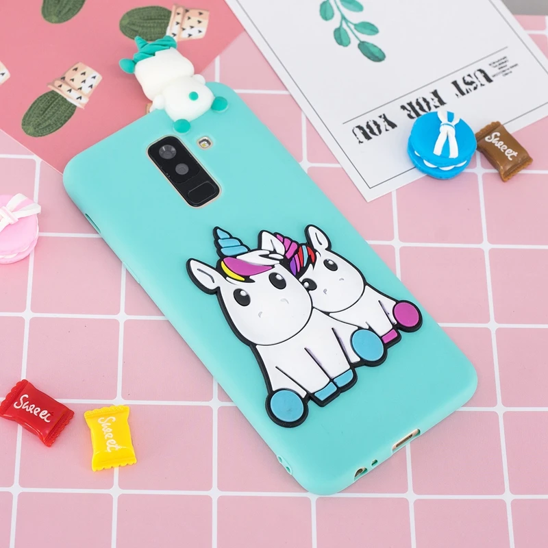 Silicone Case For Samsung A6 2018 Cute Toys 3D Unicorn Phone Plus Bumper Cover Galaxy |