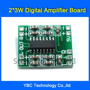 

Free Shipping 6pcs/lot Miniature Digital Amplifier Board 2*3W D Class 2.5 ~ 5V USB Power