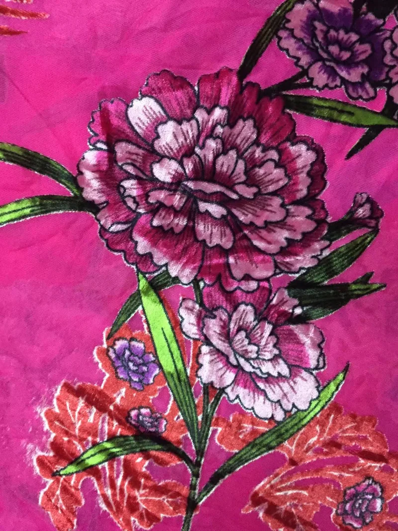 

Free shipping (5yards/pc) high quality soft and smooth African velvet lace fabric in fushia for making attractive dress VBL02