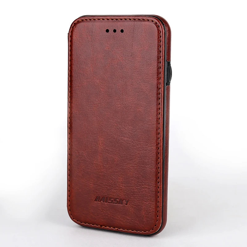 

Haissky Vintage Leather Phone Case For iPhone 8 7 7 Plus Magnetic Coque Stands Card Wallet Cover For iPhone 8 Plus Flip Case