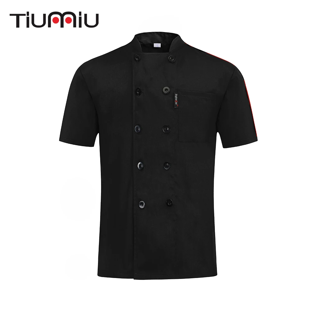 

Short Sleeves Restaurant Uniform Summer Breathable Chef Jacket Kitchen Barbershop Hotel Sushi Uniform Waiter Chef Uniforms