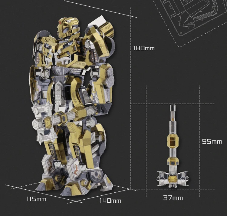 MU 3D металлический робот-паззл, модель 18 стилей, сделай сам, 3D лазерная резка, сборные пазлы, игрушки, настольные украшения, подарок для детей и взрослых