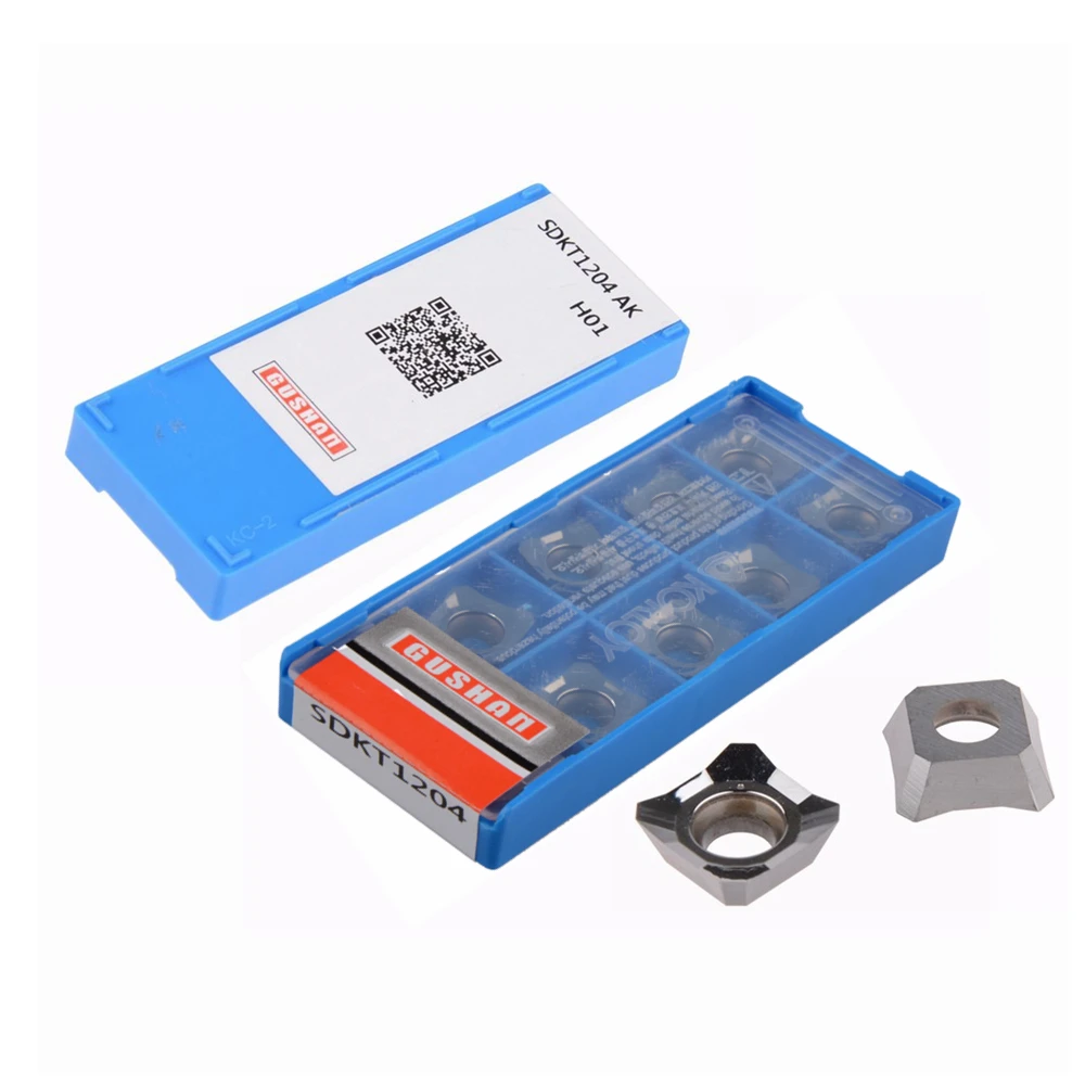 10Pcs SDKT1204 AK H01 milling carbide inserts for indexable end milling cutter CNC machinein