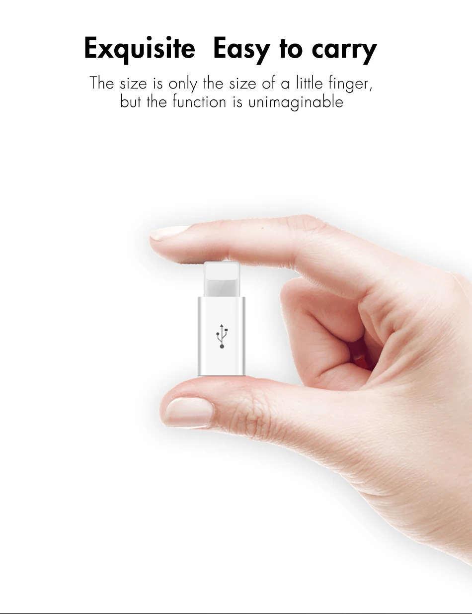 !ACCEZZ Micro USB Cable To Lighting Adapter OTG Converter For iphone 5 6 7 X 8 5c Plus XS MAX XR Charging Transmission Connector (6)