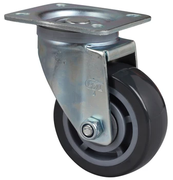 

1PC EDL Heavy Duty 4 Inch Casters Wheels 200Kg Polyurethane PU Wheels Castors Plate Bearing Swivel Roller Industrial for trolley