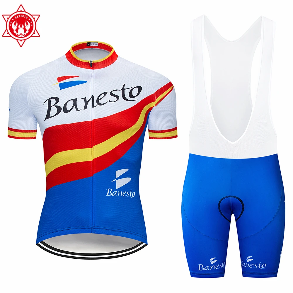 

Summer Bicycle Clothing Maillot Ropa Ciclismo MTB Bike Clothing Sportswear Suit Cycling 2019 Banesto cycling jersey Set
