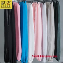 Wudang Tai Chi штаны для йоги и льняные брюки женская мужская одежда Taijiquan боевое искусство Обучение с короткими рукавами брюки