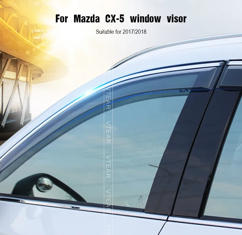 Vtear для Mazda CX-5 cx5, оконный козырек, оконный козырек, боковая защита от солнца, защита от дождя, внешний корпус, украшения, аксессуары