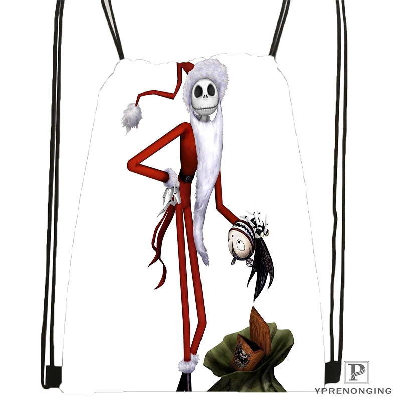 

Custom Jack Skellington lord Drawstring Backpack Bag Cute Daypack Kids Satchel (Black Back) 31x40cm#180531-03-32